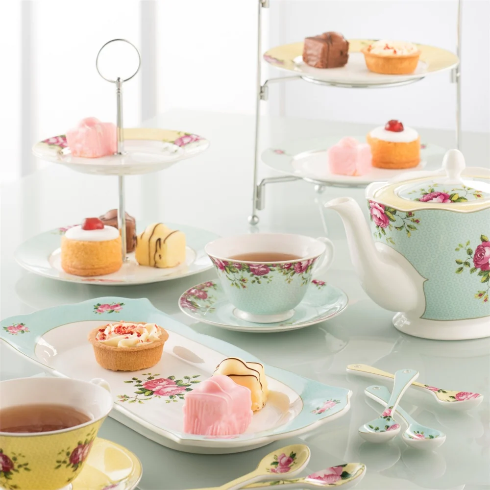 Aynsley Archive Rose Footed Mug Set - Image 3