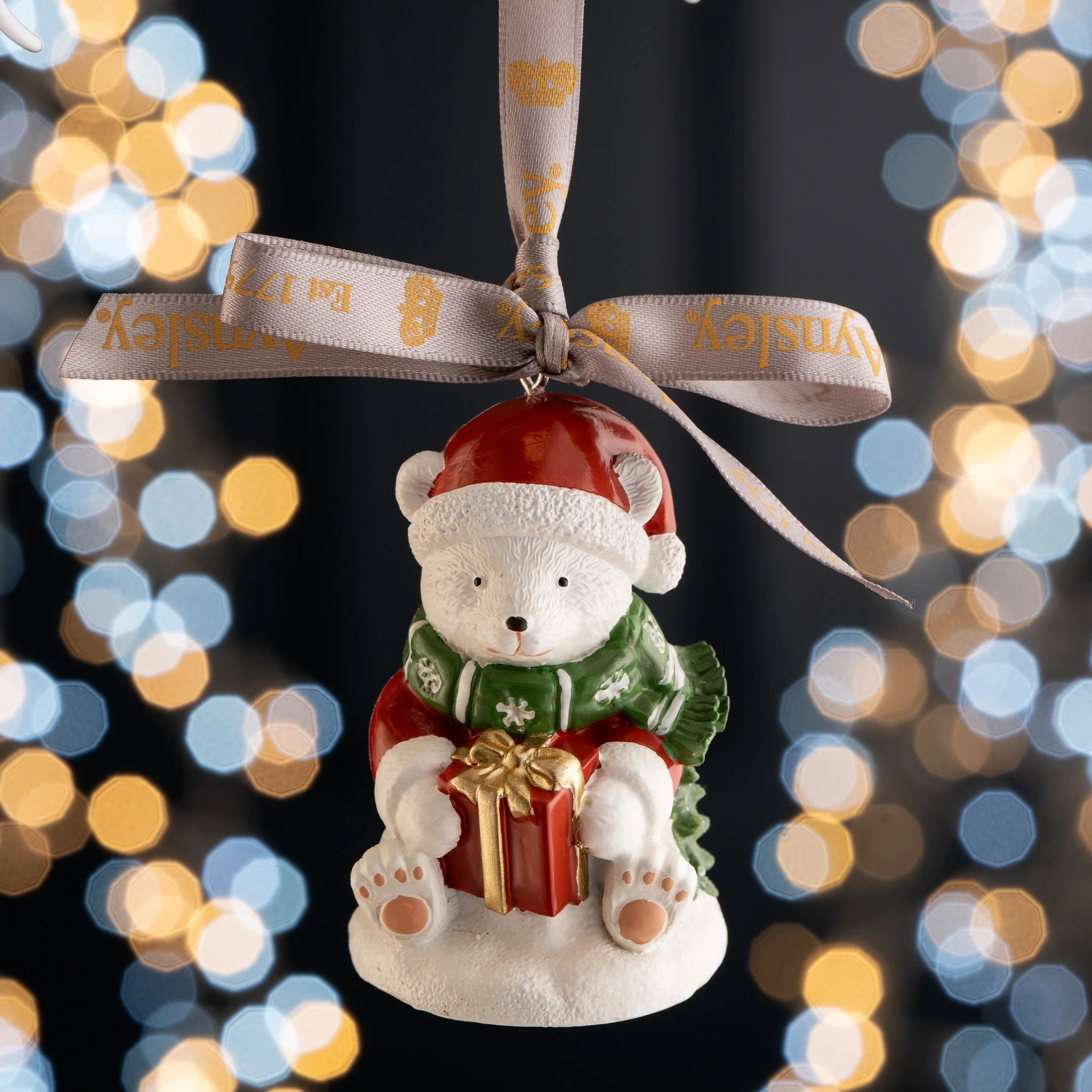 Aynsley Polar Bear & Gift Hanging Ornament - Image 2
