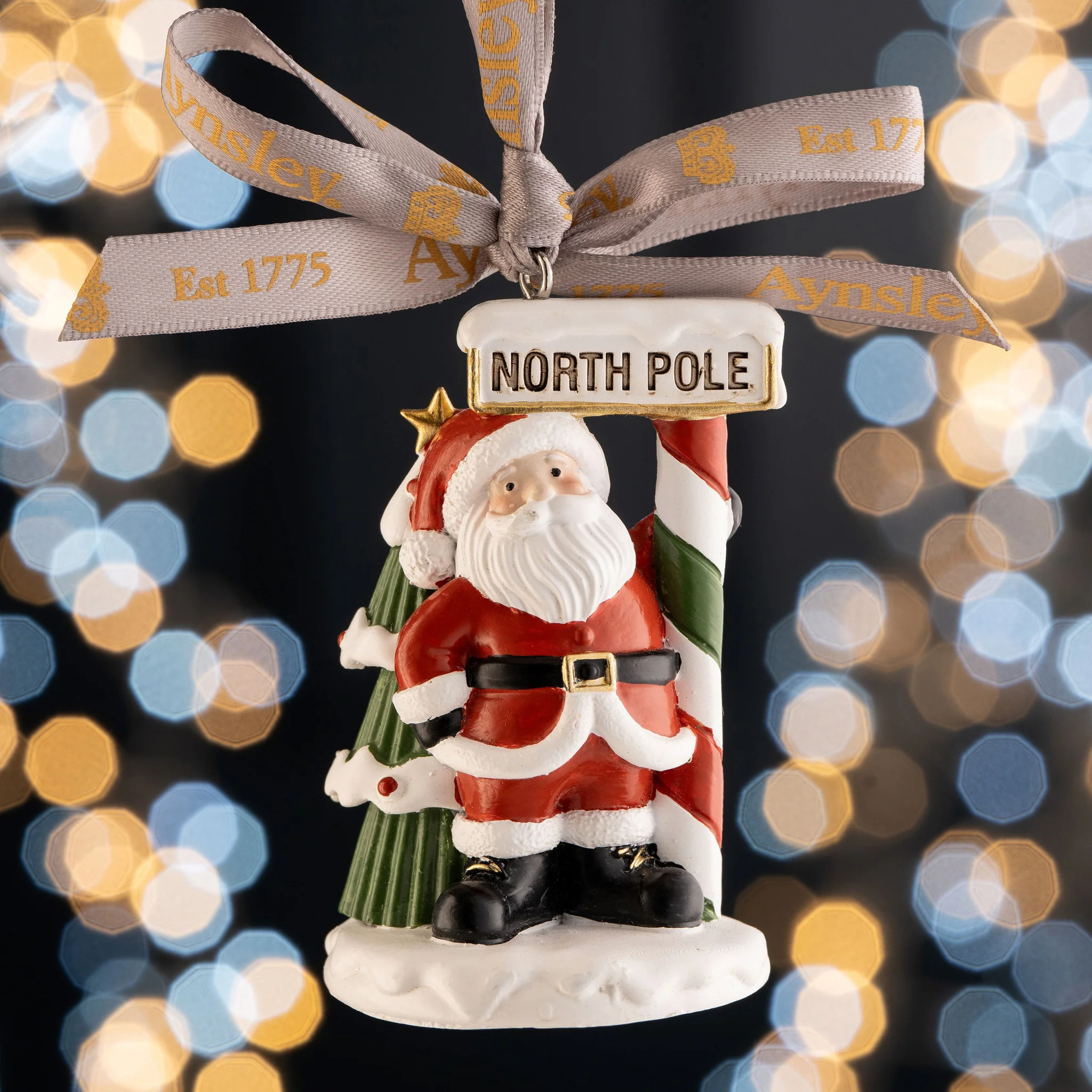 Aynsley Santa at the North Pole Hanging Ornament - Image 2