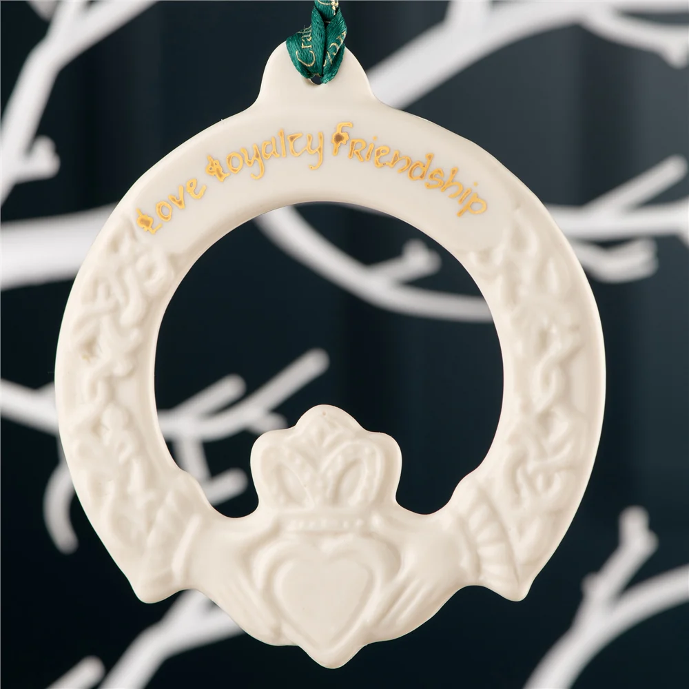 Belleek Classic Claddagh Friendship Ornament - Image 3