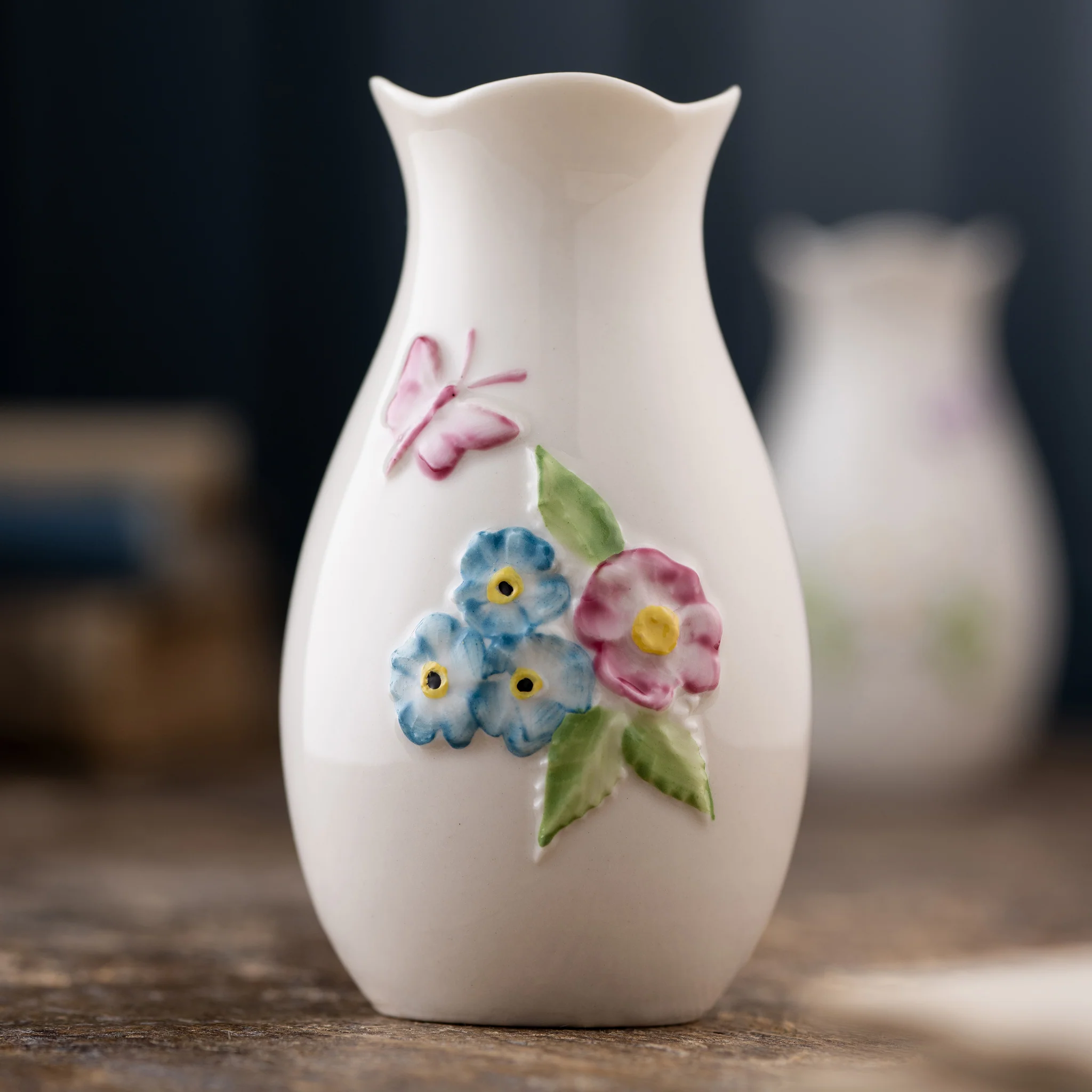 Belleek Classic Forget Me Not Mini Vase - Image 2