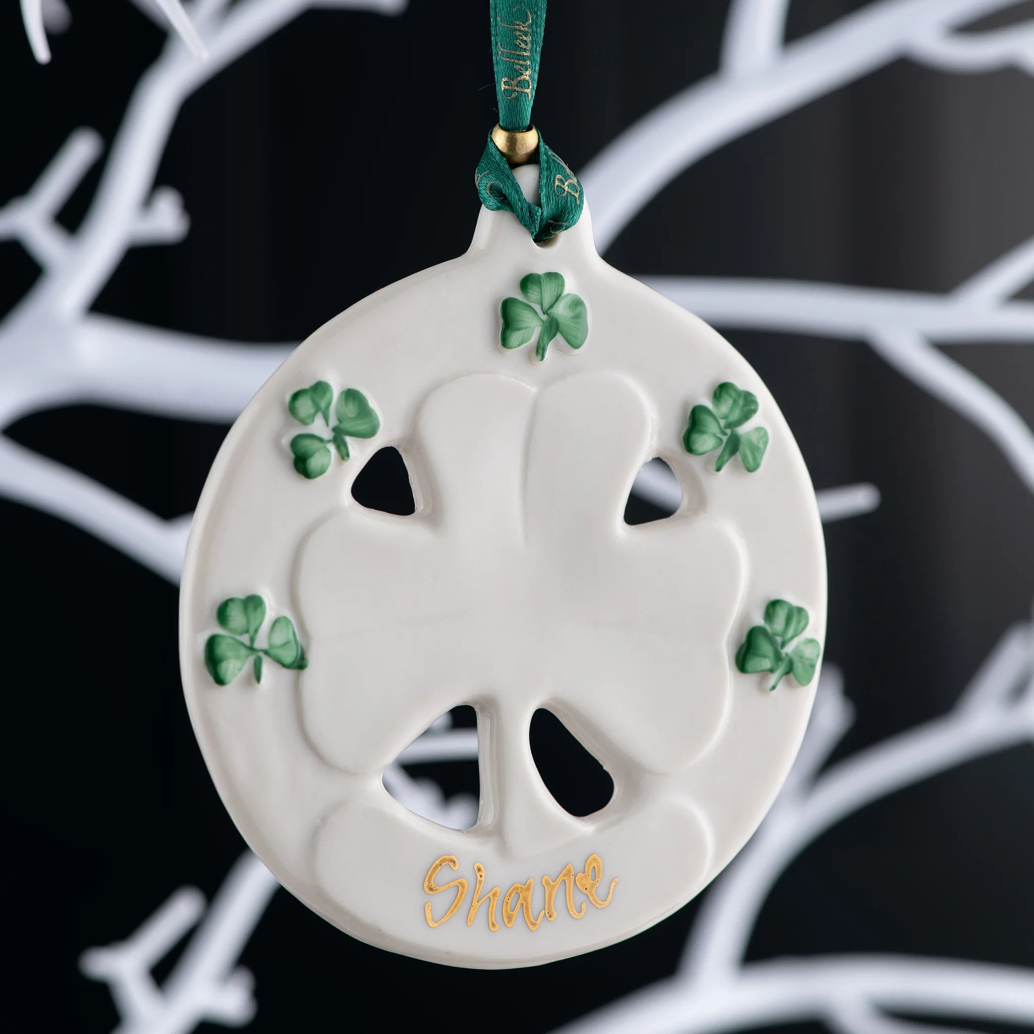 Belleek Classic Ireland Personalised Hanging Ornament - Image 2