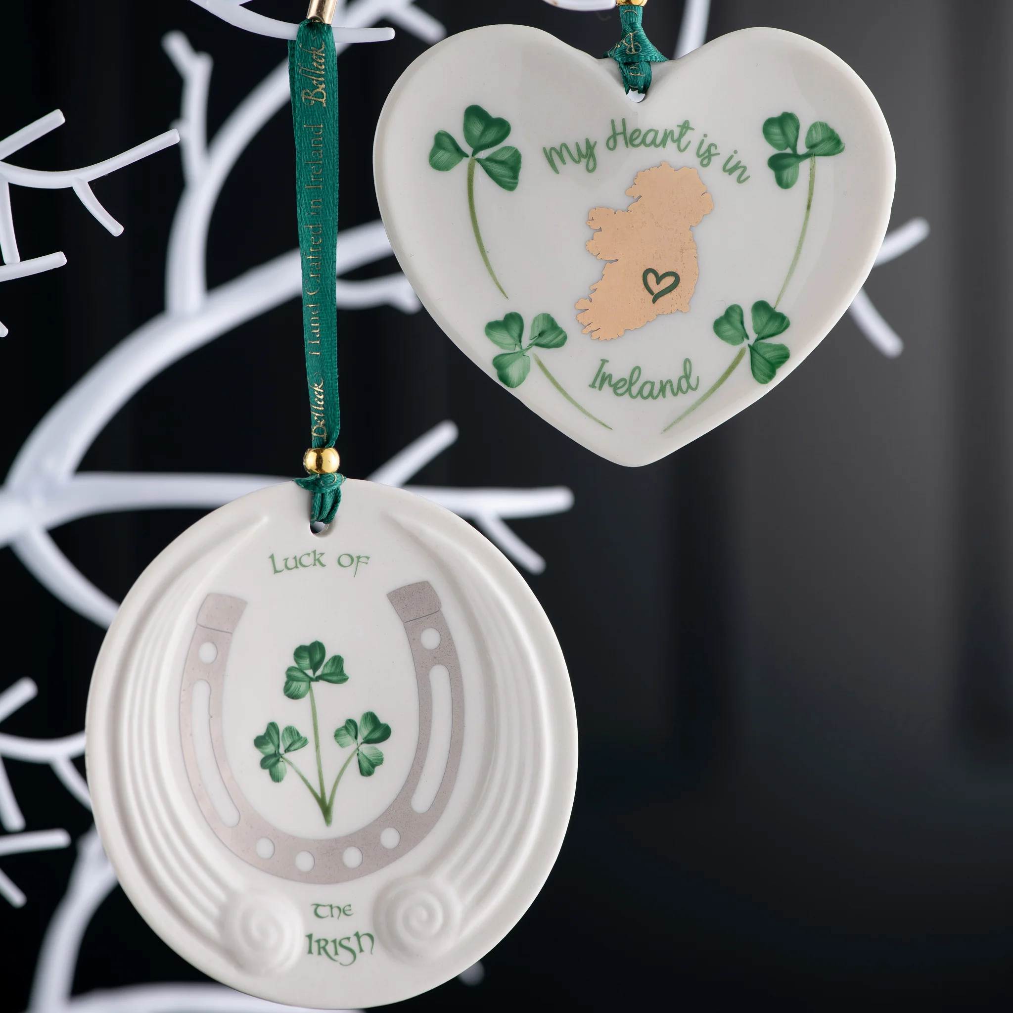 Belleek Classic Luck of the Irish Hanging Ornament - Image 2