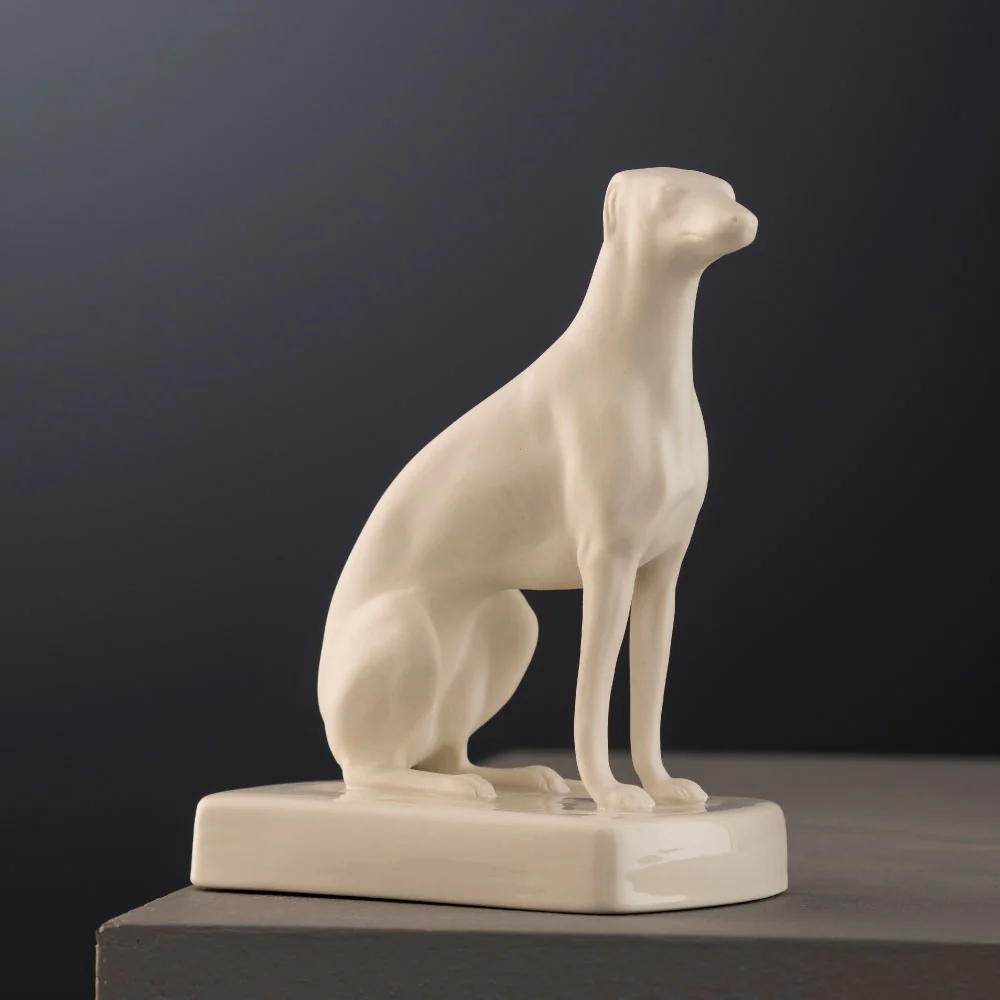 Belleek Classic Masterpiece Collection - Female Greyhound Sitting - Image 2