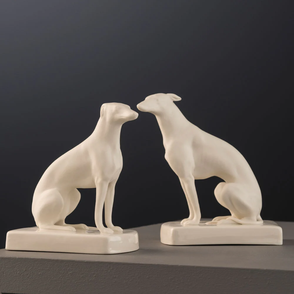 Belleek Classic Masterpiece Collection - Female Greyhound Sitting - Image 3