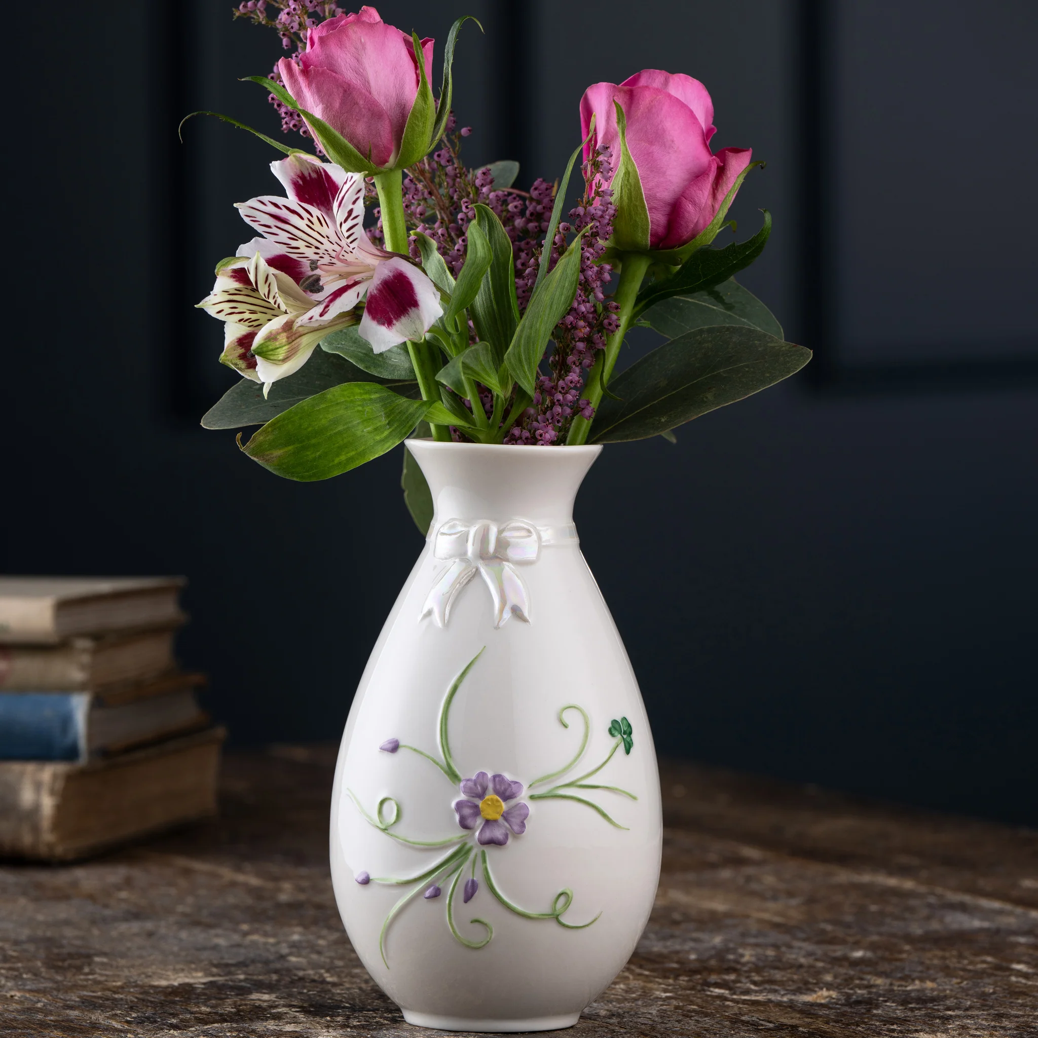 Belleek Classic Ribbon Spill Vase - Image 2
