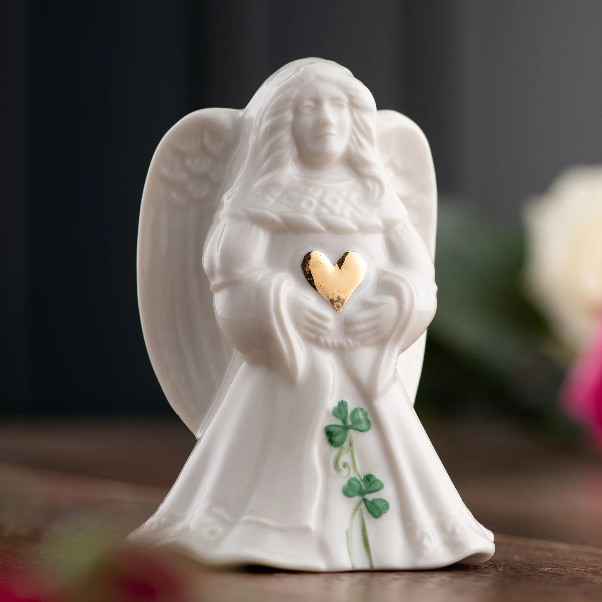 Belleek Classic Sending Love Angel Ornament - Image 2