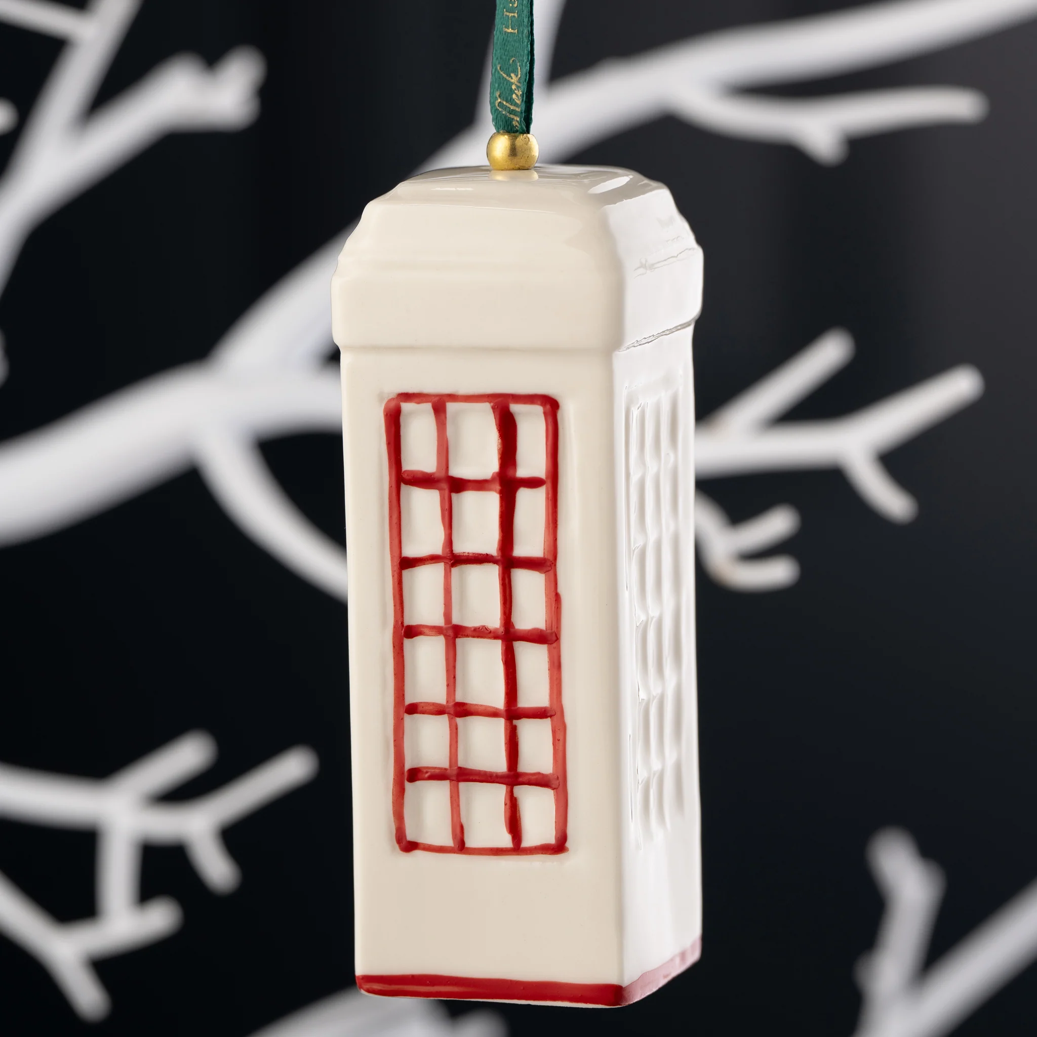Belleek Classic Telephone Box Ornament-Red - Image 2