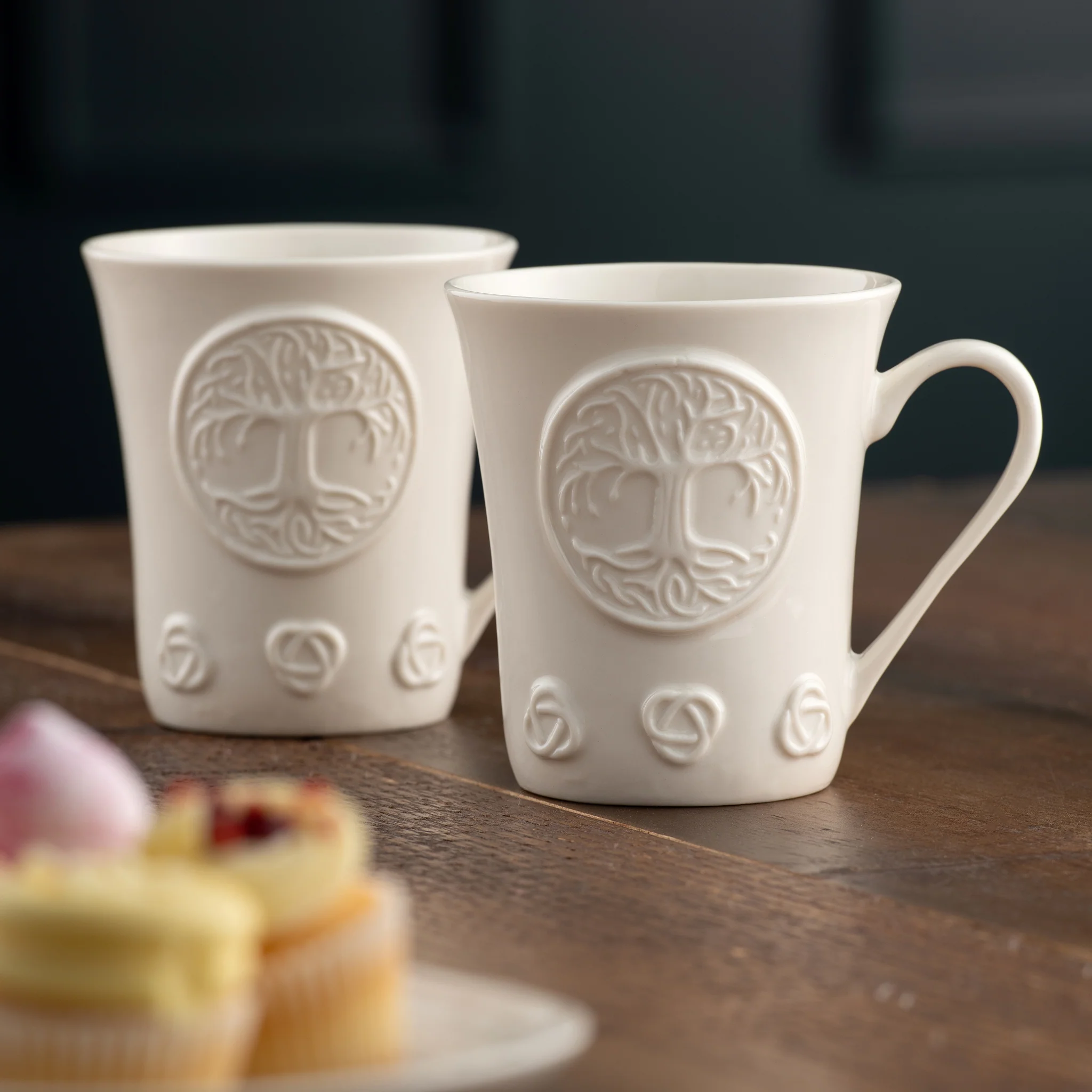 Belleek Classic Tree of Life Set of Two Mugs - Image 2