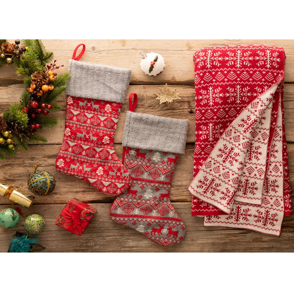 Belleek Living Red Fairisle Stocking - Image 2