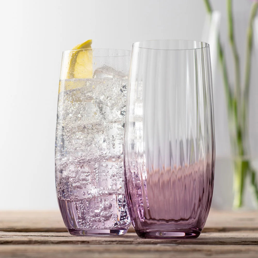 Galway Crystal Erne Hiball Set of 2 in Amethyst - Image 2
