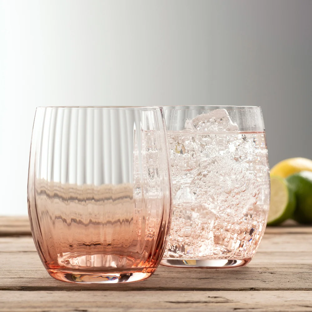 Galway Crystal Erne Tumbler Set of 2 in Blush - Image 2